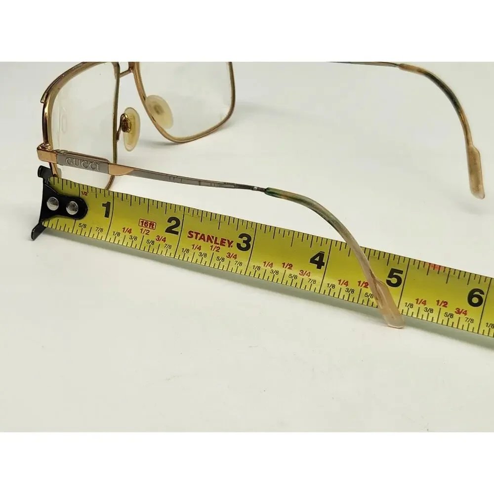 Vintage Gucci Aviator Eyeglasses Gold Frames Mens